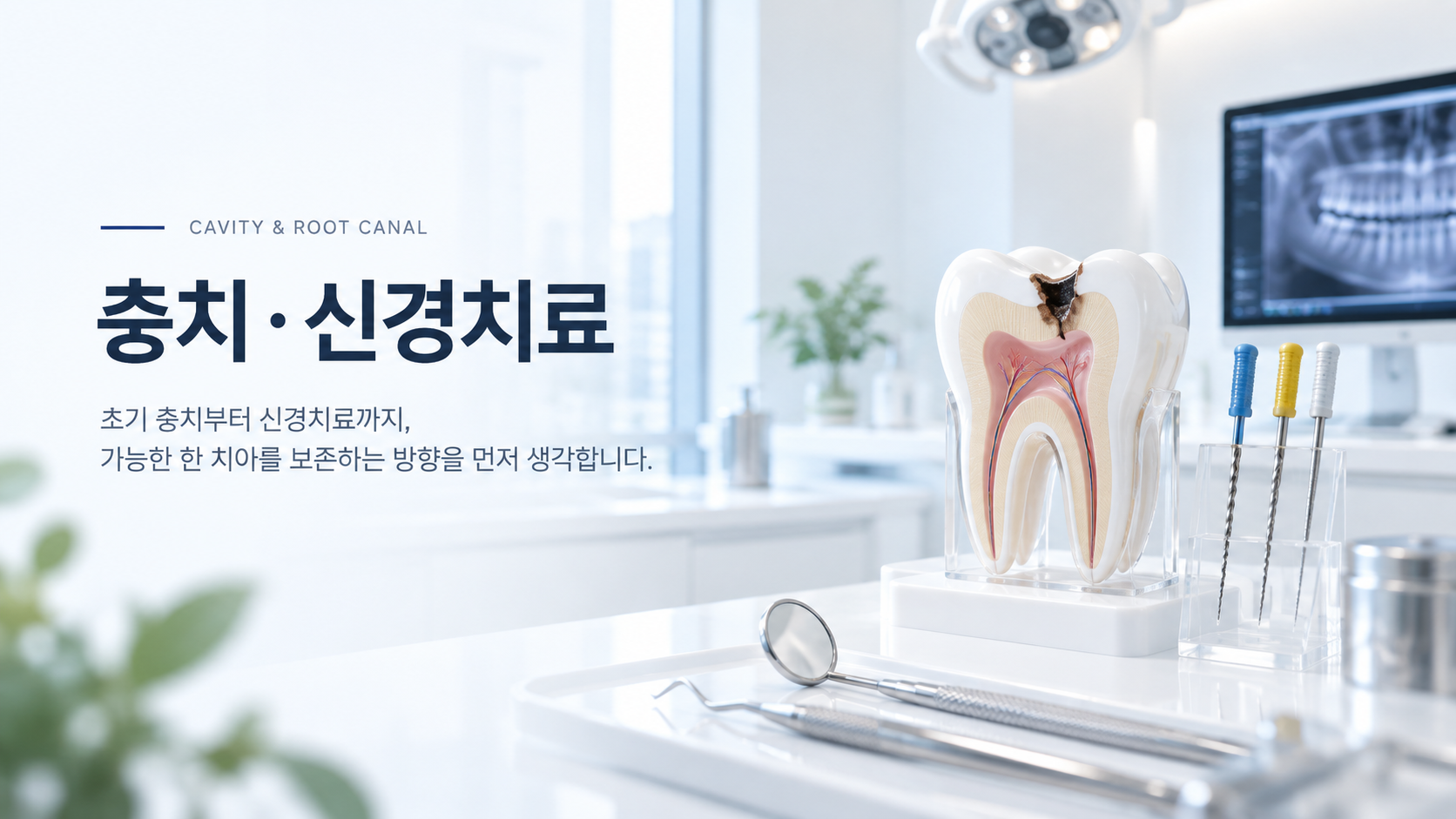 마루치과병원 충치·신경치료 안내 배너